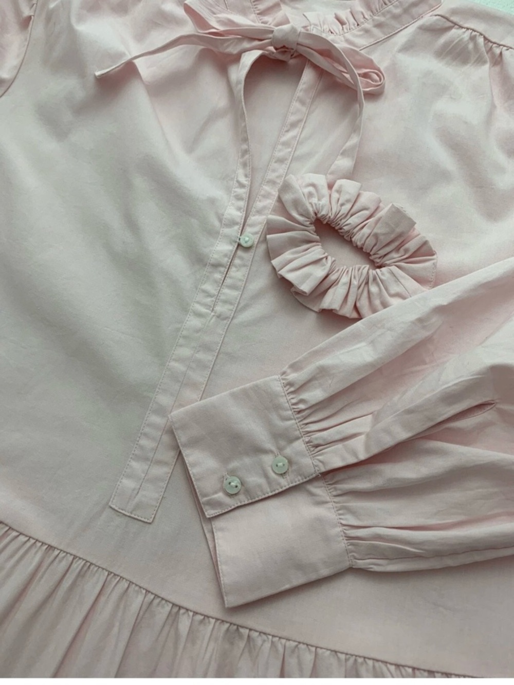Women’s Pink Tie-Neck Tiered Dress